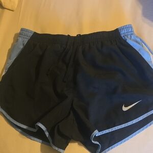 Nike Women's Athletic Shorts in Navy and Light Blue